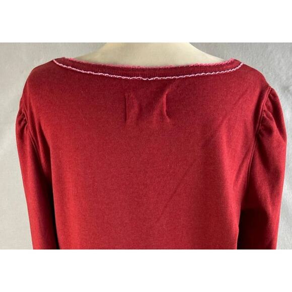 Envy's Tree The Haven Womens Large Red Top Scoop Neck Long Sleeve - Picture 9 of 11